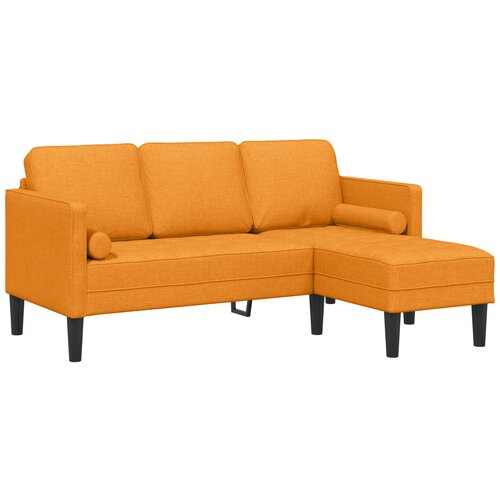 vidaXL 3-sedežni L-oblika kavč temno rumen 160 cm tkanina, (22054293) Cene
