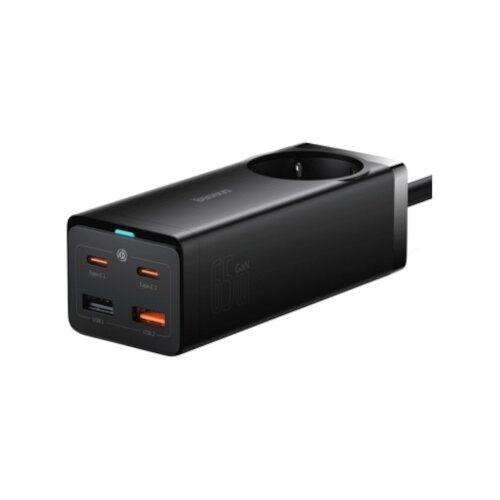 Baseus GaN3 Pro Desktop Powerstrip/65W/AC+2U+2C/crna/+Type-C kabl 100W Punjač ( PSZM000901 ) Slike