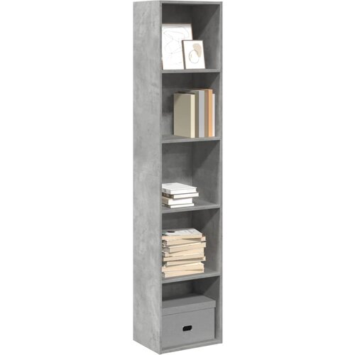 VidaXL Regal za knjige boja betona 40x30x189 cm konstruirano drvo Slike