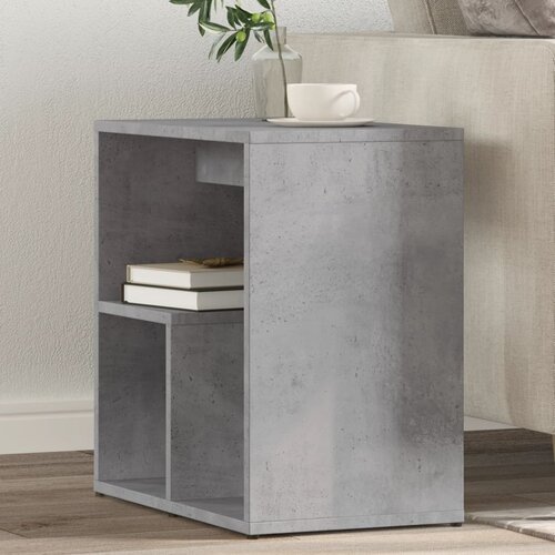 VidaXL Stranska mizica 2 kosa betonsko siva 50x30x50 cm inženirski les Slike