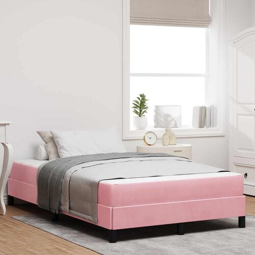 VidaXL Boxspring krevet s madracem Ružičasta 120 x 200 cm Bar&amp;scaron;un Slike