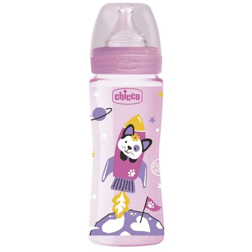  Chicco plastična fla&scaron;ica 330ML, silikon roze Cene