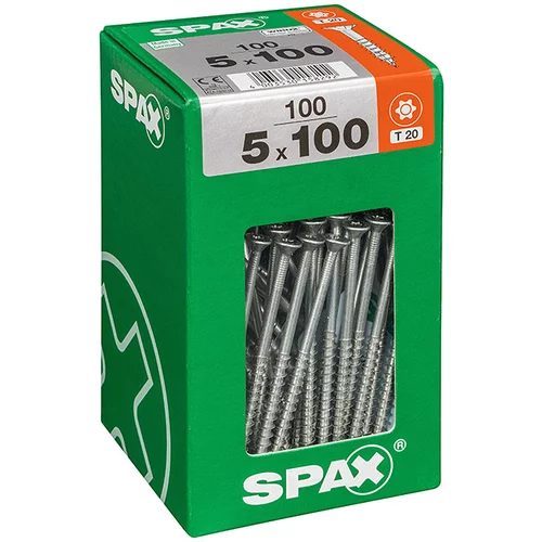 SPAX Univerzalni vijaki Spax T-star plus (Ø x D: 5 mm x 100 mm, pocinkani, 100 kosov)