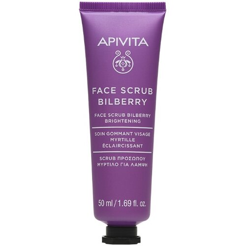 Apivita Face Scrub Bilberry posvetlitveni piling 50 ml Slike