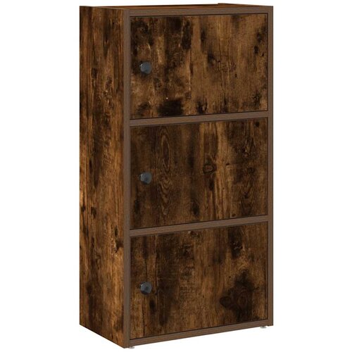 Maison Chic Knjižna omara - Knjižni regal dimljeni hrast 40x24x77 cm inženirski les, (21725382) Slike