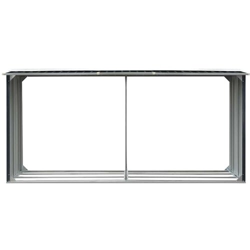  Vrtna ostava za drva od pocinčanog čelika 330x92x153 cm antracit Slike