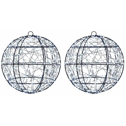  Božićni vrh svjetla 2 kom. 600 LED lampica Hladno bijela - Hladna bijela &amp;Oslash; 30 x 32 cm 2 Slike