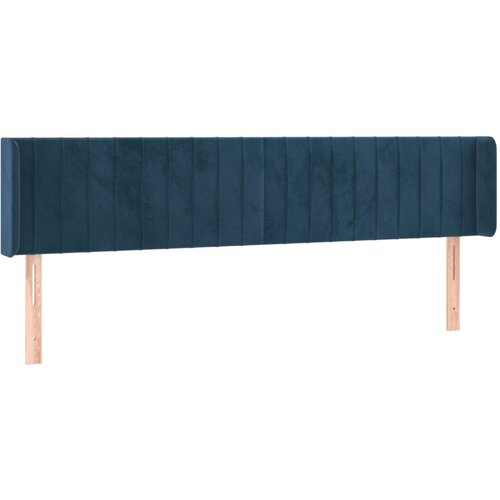 Maison Chic Vzglavna omarica - Nočna omarica - Posteljna omarica z u&scaron;esi temno modro 183x16x78/88 cm žamet, (21710023) Cene