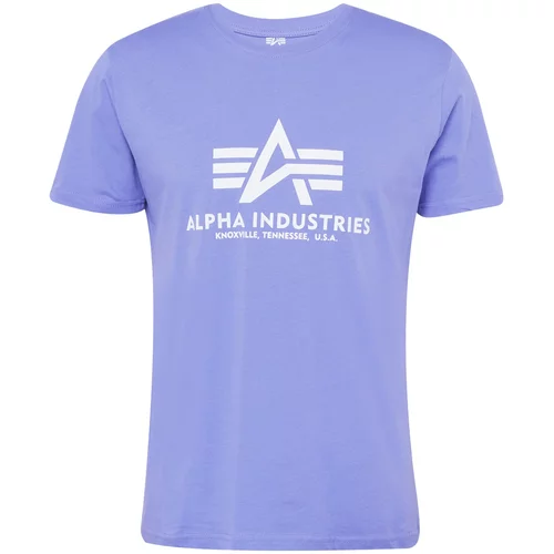 Alpha Industries Majica svijetloljubičasta / bijela