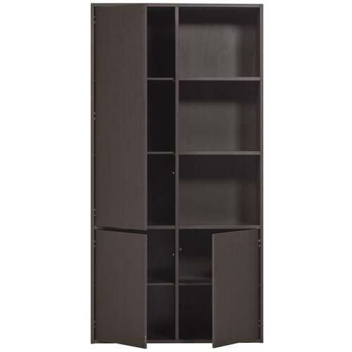 WOOOD Temno rjava modularna omarica iz masivnega bora 108x215 cm Meggy &amp;ndash; Slike