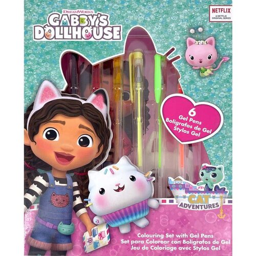 Gabby&amp;#039;s Dollhouse Bilježnica i set 6 gel kemijskih Gabbyjeva kućica za lutke Slike