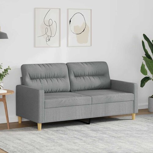  Dvosjed od tkanine svjetlosivi 140 cm Siva Cene