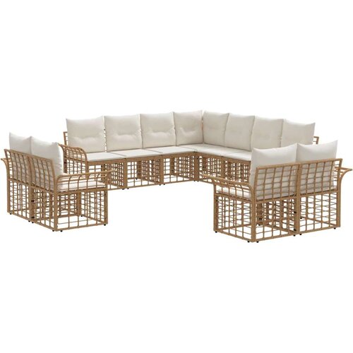  Set vanjskih sofa 11 pcs Prirodna i krema bijela Poliester Cijene