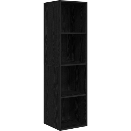  Set TV stalka s policom Zidne s pohranom 3 pcs Crni hrast 37 x 37 x 142.5 cm Slike