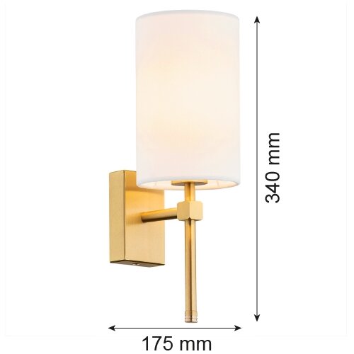  Argon 8034 - Zidna lampa ABRUZZO 1xE14/7W/230V mesing/bela Slike