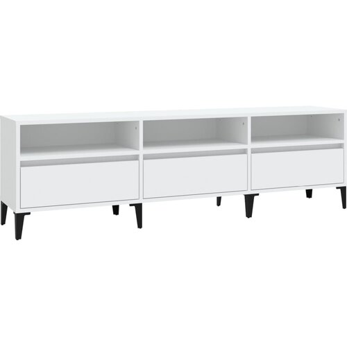Maison Chic TV omarica - TV stojalo - Televizijska omarica bela 150x30x44,5 cm inženirski les, (21699958) Cene