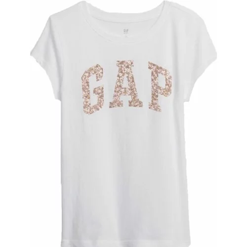 GAP V-FR SS VALUE LOGO TEE Majica za djevojčice, bijela, veličina