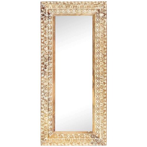 VidaXL Ručno izrezbareno ogledalo 110 x 50 x 2,6 cm masivno drvo manga Slike