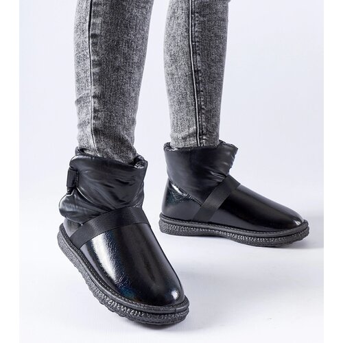 Gemre Black Shiny Short Snow Boots Delaune Cene