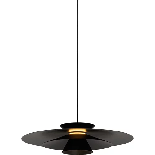 QAZQA Dizajnerska viseča svetilka črna z LED 3-stopenjsko zatemnitvijo - Pauline