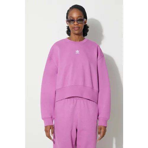 Adidas Pulover Adicolor Essentials Crew Sweatshirt ženski, roza barva, IR5975