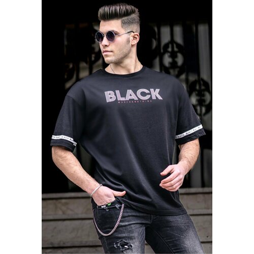 Madmext Men's Black T-Shirt 4976 Slike