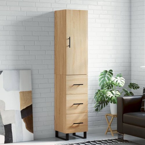 vidaXL Visoka komoda hrasta sonome 34 5x34x180cm od konstruiranog drva Cene