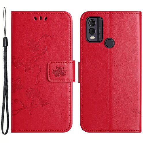 INORCO Ovitek proti prstnim odtisom za ZTE Axon 40 Lite, teksturirano PU usnjeno stojalo za denarnico, etui za telefon Shell, (22036536) Cene