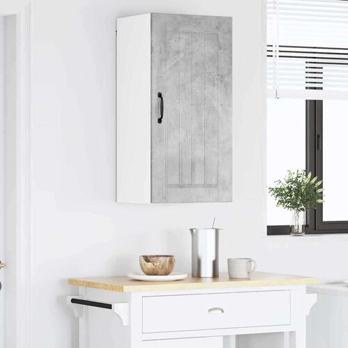 VidaXL zidni kuhinjski ormarić s policom betonski sivi 40 x 31 x 80 cm Slike