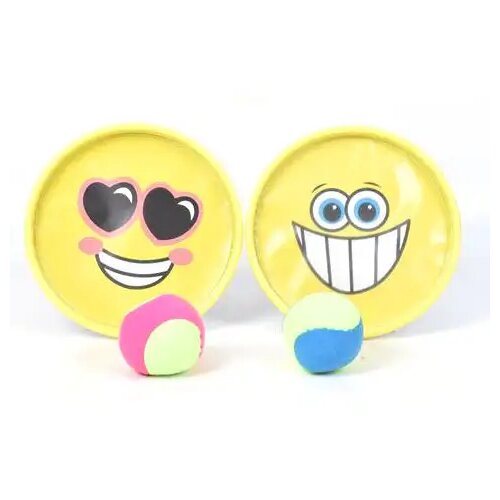 Magic Toys Rumeni komplet spretnostne igre catch ball s Smiley motivom Cene