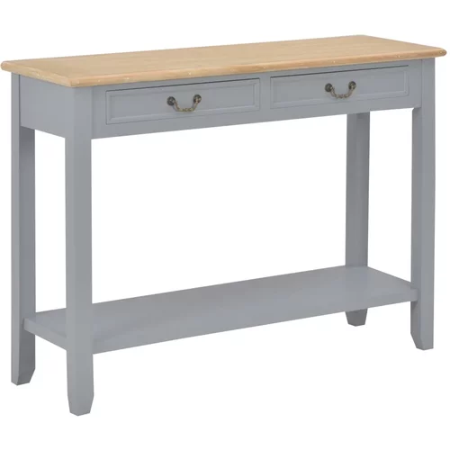  Konzolni stol sivi 110 x 35 x 80 cm drveni