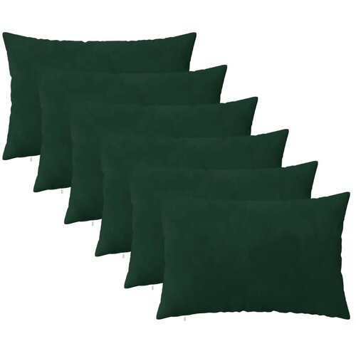  Presvlaka za jastuk 6 pcs HEERLEN Tamnozelena 50 x 80 cm Baršun - Tamnozelena 50 x 80 cm 6 Cene