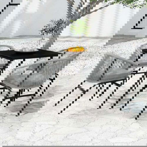  Vrtna jedilna garnitura 5-delna siva, (20672040) Cene
