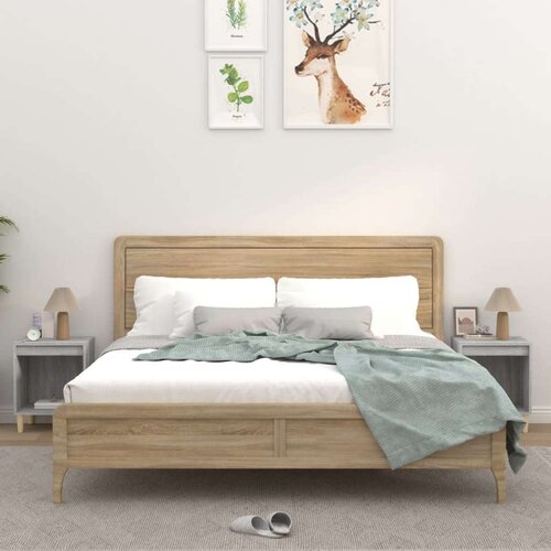  Nočna omarica 2 kosa Siva sonoma 40x35x50 cm, (20734126) Cene