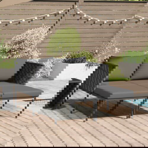 vidaXL ležalnik s blazinami za 2 osebi antracitna 115x153x69,5 cm jeklo Cene