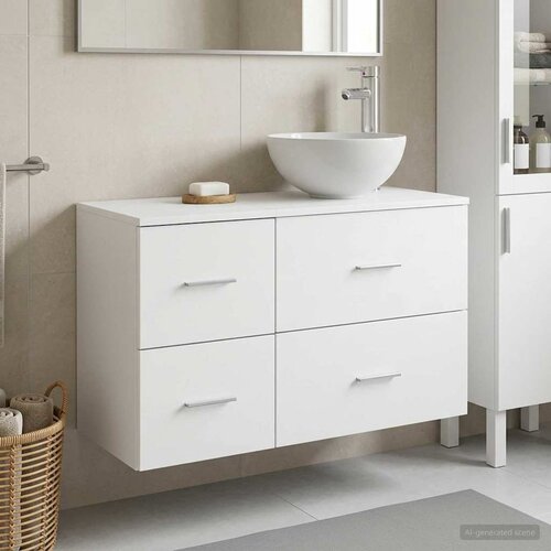  Set namještaja za kupaonicu 2 kom. Bijela Konstruirano drvo 49,5 x 41 x 80 cm Cene