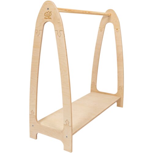MeowBaby Dječja vješalica za kapute u dekoru bora u prirodnoj boji 60x96 cm Montessori - Cene