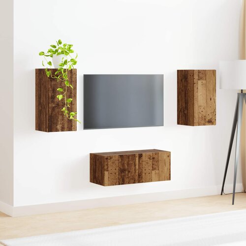  Set TV komoda 2 kom. Staro drvo Smeđa 78,5 x 31 x 30 cm Slike