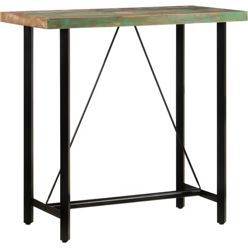  Barski stol 110 x 55 x 107 cm masivno obnovljeno drvo i željezo