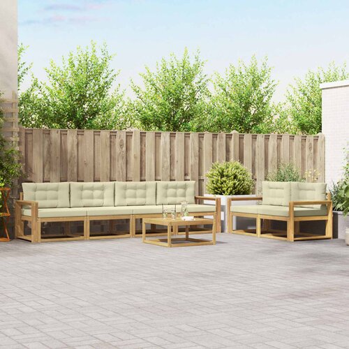  Set vanjskih sofa 6 kom. Bijela i krem Cene