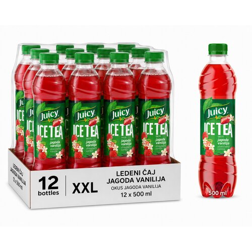 Juicy ledeni čaj jagoda vanilija, 12 x 500 ml XXL Slike