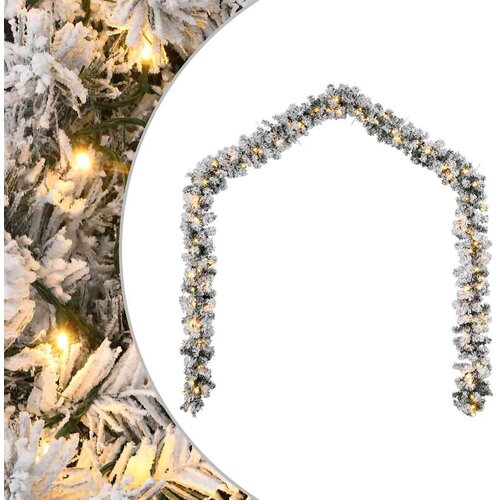vidaXL Božićni vijenac s LED svjetlima zeleni 10 m PVC Cijene