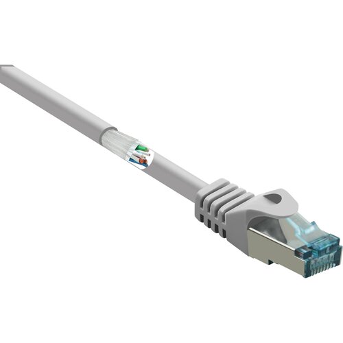 Renkforce RF-5047488 RJ45 omrežni kabel\, Patch kabel CAT 6a S/FTP 3.00 m siva ognjevaren 1 kos, (20419515) Cene