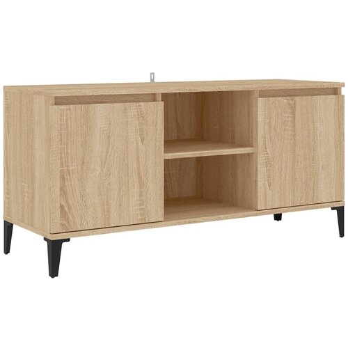 Maison Chic TV omarica - TV stojalo - Televizijska omarica s kovinskimi nogami sonoma hrast 103,5x35x50 cm, (21701111) Cene