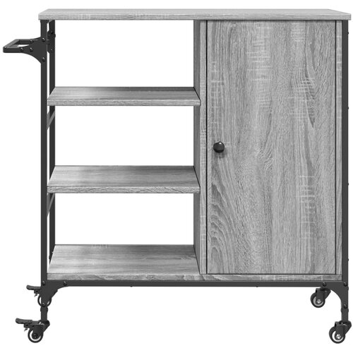  Kuhinjska kolica boja hrasta 87,5x38,5x84,5cm konstruirano drvo Slike