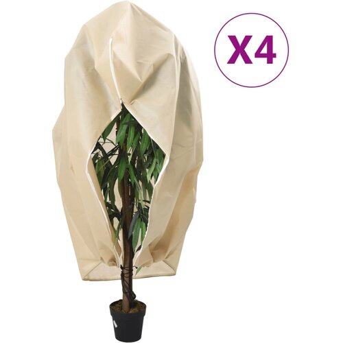 vidaXL Koprena za rastline iz flisa z zadrgo 4 kosi 70 g/m² 3,93x3 m Cene
