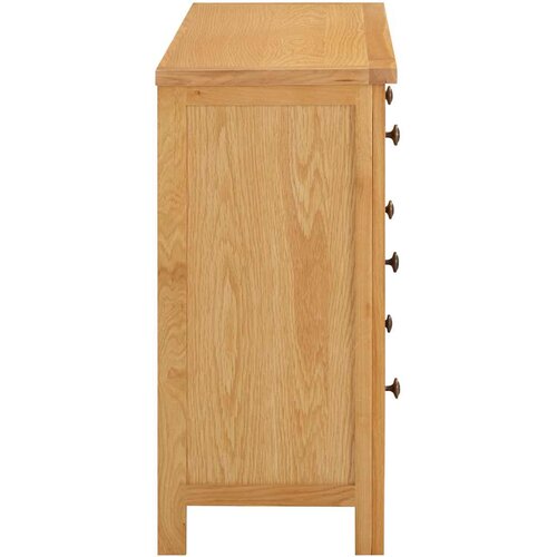  Komoda s ladicama 105 x 33,5 x 73 cm od masivne hrastovine Slike