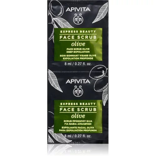 Apivita Express Beauty Olive intenzivni čistilni piling za obraz 2 x 8 ml