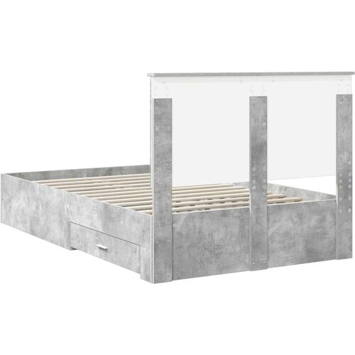  Okvir za krevet s uzglavljem Betonski sivi 120 x 190 cm Slike