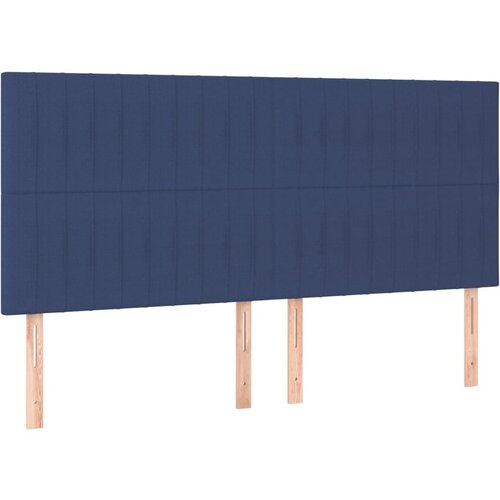 Maison Chic Posteljno vzglavje - Vzglavna omarica 4 kosa moder 80x5x78/88 cm blago, (22077209) Cene